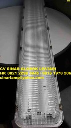 Kap Lampu TL Outdoor Waterproof 2x36 watt Cover Prismatic